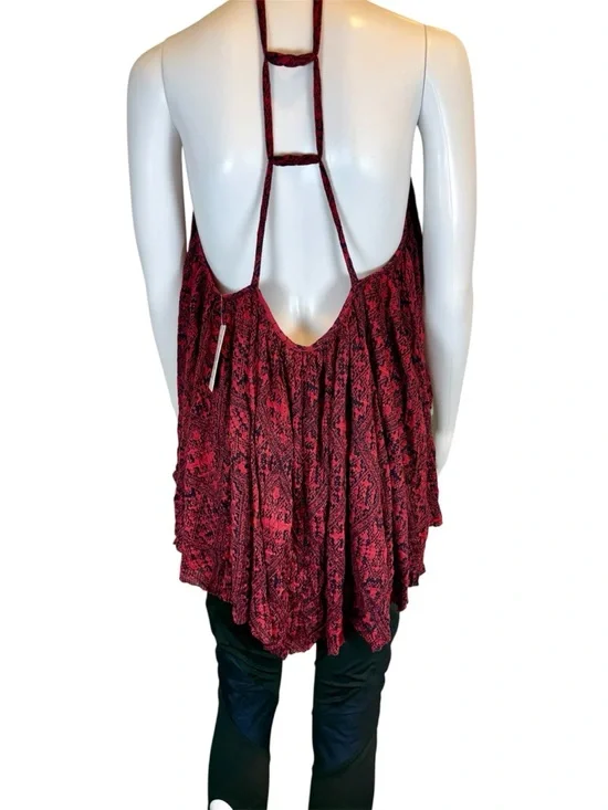 NWT Free People Double Dutch Flowy Halter Tank XS Oversized Handkerchief Hem - Picture 3 of 13